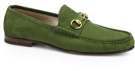 olive green gucci loafers|gucci loafers suede.